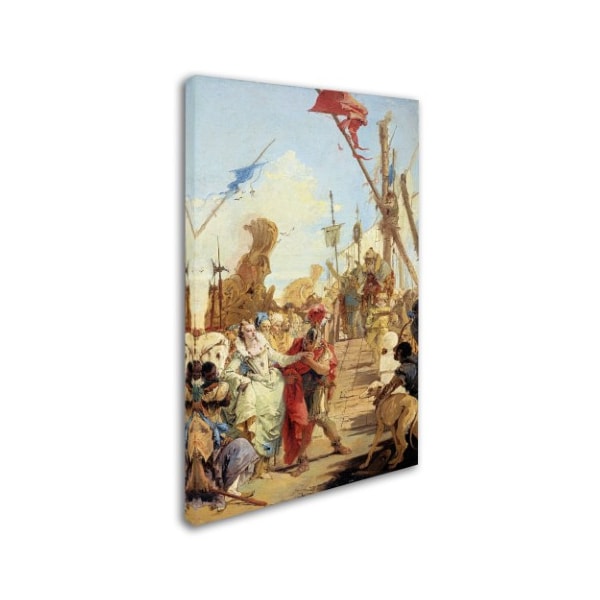 Tiepolo 'The Meeting Of Anthony And Cleopatra' Canvas Art,30x47